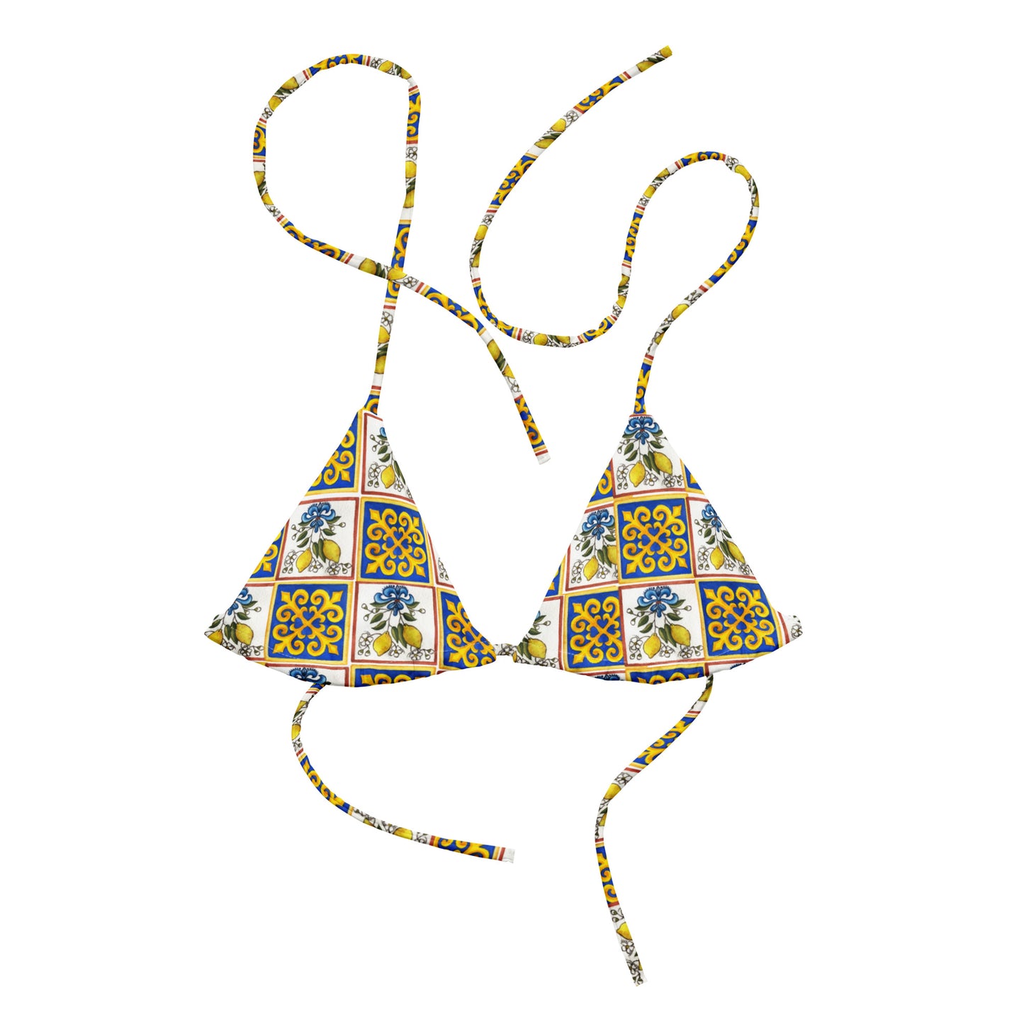 Amalfi Tile / Áine Triangle String Bikini Top