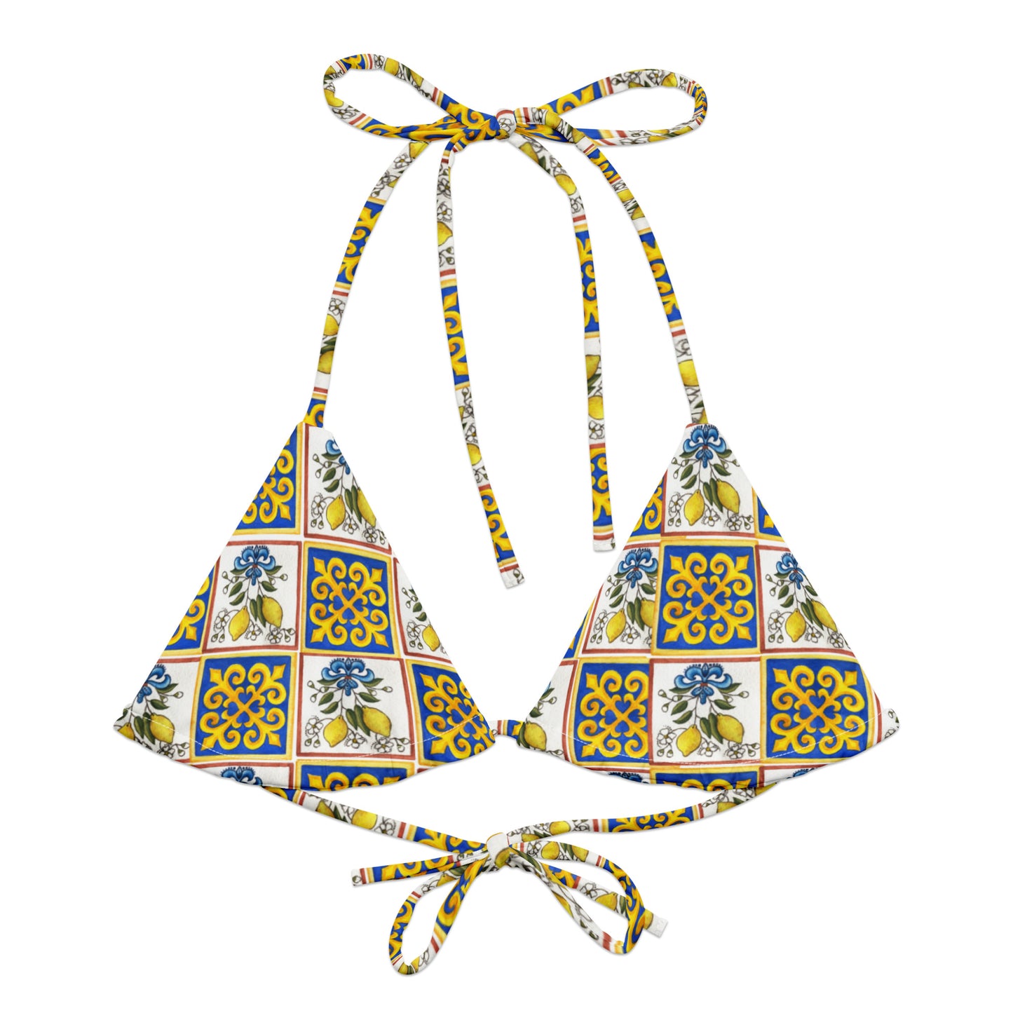 Amalfi Tile / Áine Triangle String Bikini Top